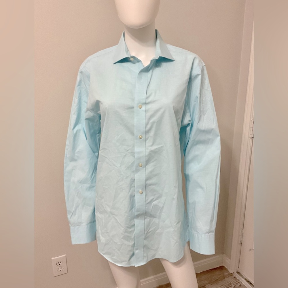 Lauren Ralph Lauren Men's shirt size 16 . 34/35 Slim Fit Stretch non Iron